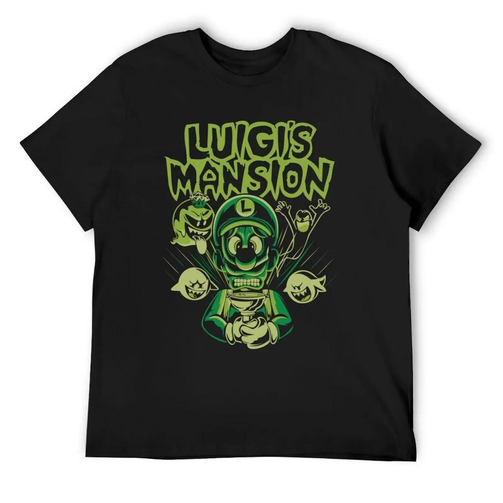 LuigisMansion Retro Videospiel T-Shirt T-Shirts Mann Anime T-Shirts Fußball T-Shirt Übergroße T-Shirts für Männer
