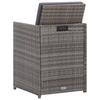 5 Piece Garden Dining Set Poly Rattan & Solid Acacia Wood Anthracite Grey