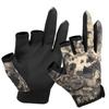 1 para 3-palcowych rękawic antypoślizgowych Rękawice wędkarskie Kamuflaż Outdoorowe Akcesoria