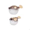 Puffer Statue Te Pet Ornament Collectible Gave for Lovers Håndlaget miniatyr skulptur dyr