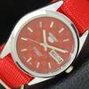 REFURBISHED JAPAN SEIKO 5 6309A AUTOMATIC MENS RED COLOR DIAL WATCH A440308-4 Sk-a440308