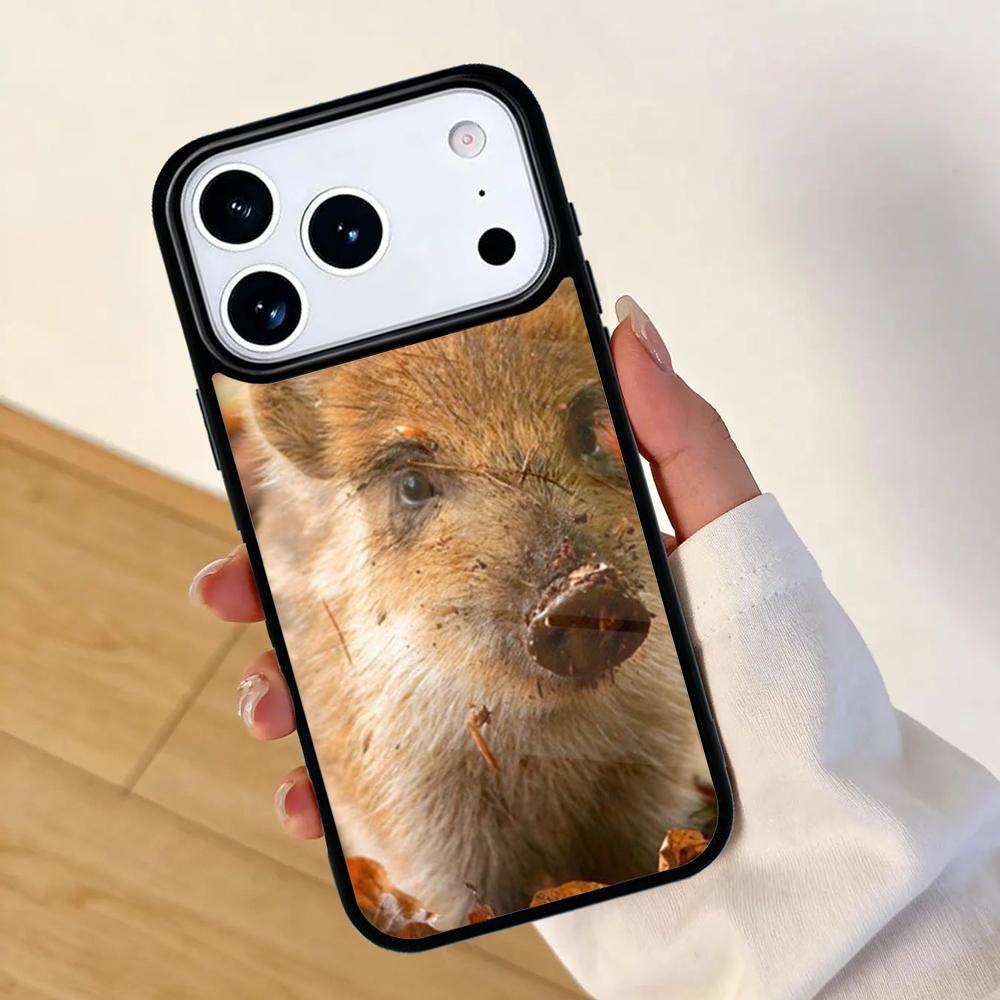 Animal Wild Boar Mobile Phone Case for IPhone 17 AIR 16pro Max 15 14 13 12 11 Bumper Cover