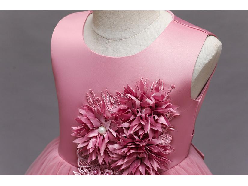 Robe de princesse formelle à manches longues pour enfants pour récital de piano, demoiselle d'honneur, fête ou anniversaire