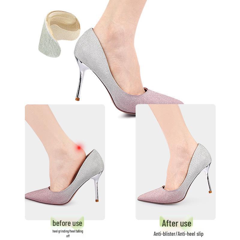 Anti-Wear Silicone Suede Heel Stickers & Insoles for Loafers: Anti-Slip, Self-Adhesive, Adjustable Fit