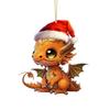 Charming Cartoon Christmas Dragon Car Decor Bright Festive Hanging Ornament Homes For