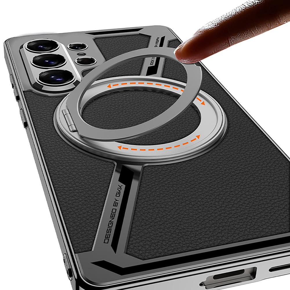 GKK Voor Samsung Galaxy S26 Ultra Magnetische Hoes PU + TPU Standaard Telefoonhoes Z-Vorm Ontwerp