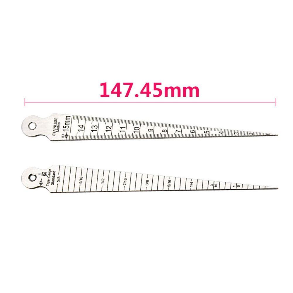 Stainless Steel Welding Gauge Gap Hole Taper Ruler Welding Inspection Taper Gauge  Aperture
