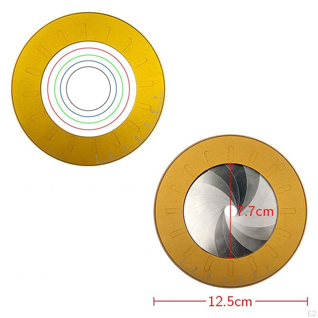 Circle Stencil Tool Template Maker Rotatable Multipurpose for Engraving , Golden Sturdy 12.5cm
