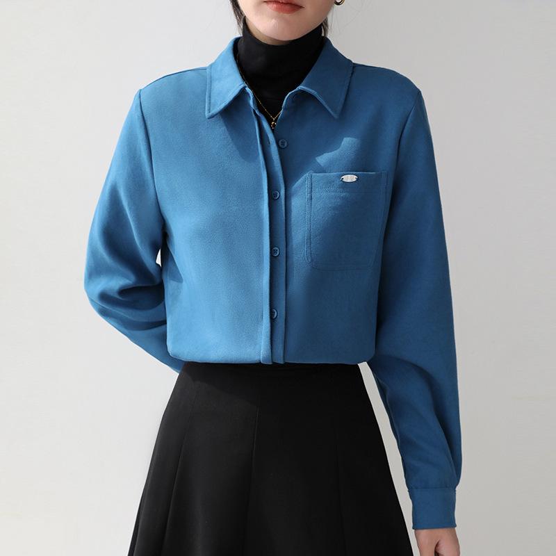 Women's Non-Iron Brushed Flannel Polo Shirt - Autumn/Winter 2025 Collection: Versatile Long Sleeve Base Layer