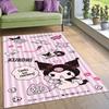 Stylish Kuromi Cartoon Rug, Suitable for Bedrooms, Living Rooms, Sofas, Doormats, and Large-sized Non-slip W-shaped Rugs.