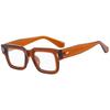 Retro Men Tea Color Square Reading Glasses Women Female Clear Resin Lens Big Eyeglasses Frame Presbyopic Glasses Oculos De Grau