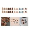Almond Press On Nail French Tip Fake Nail Glues On Nail Leopard Artificial Nail