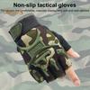 1 Pair Kids Half Finger Gloves Anti-Slip Sport Mittens Large Area Anti-Slip Design Elastic Soft Gloves