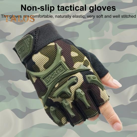1 Pair Kids Half Finger Gloves Anti-Slip Sport Mittens Large Area Anti-Slip Design Elastic Soft Gloves