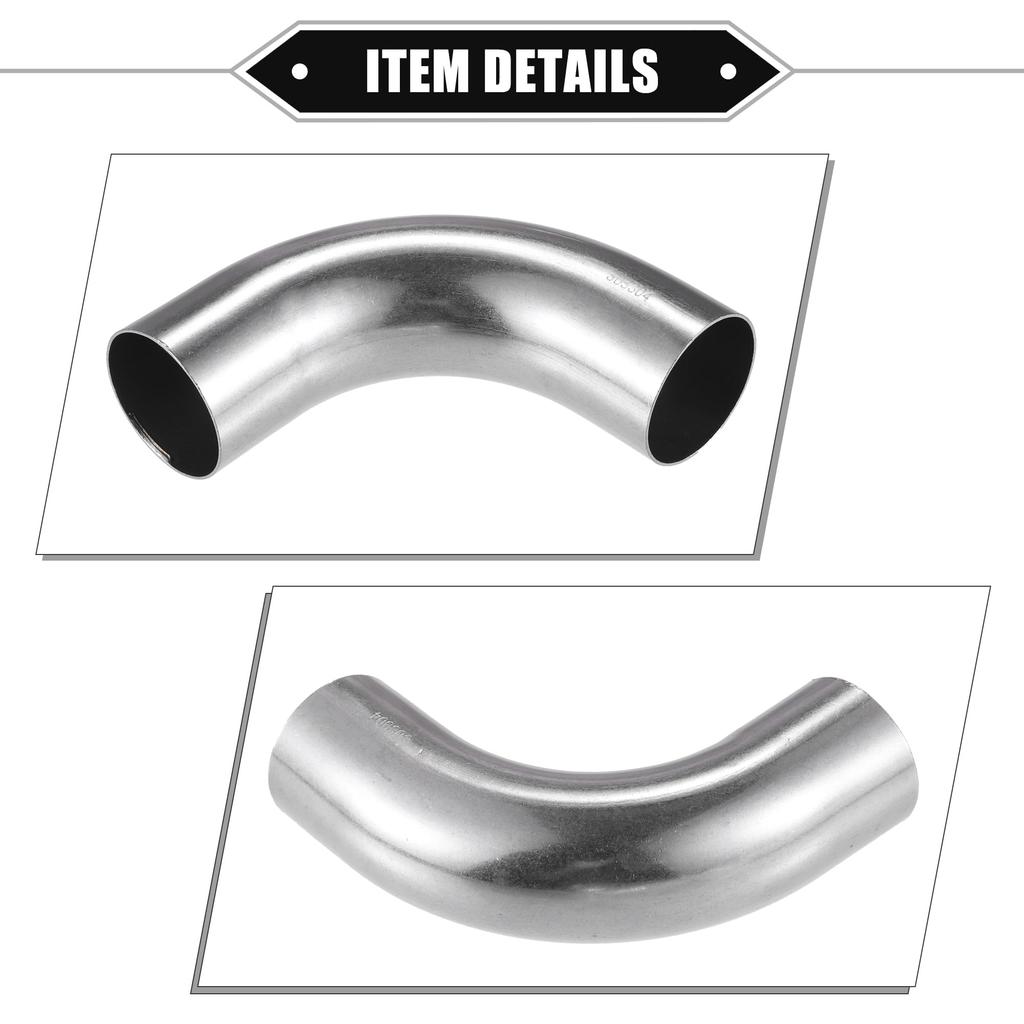 A ABSOPRO Bend Elbow Pipe Tube DIY Exhaust Tracheal Intercooler Intake Tube for Car