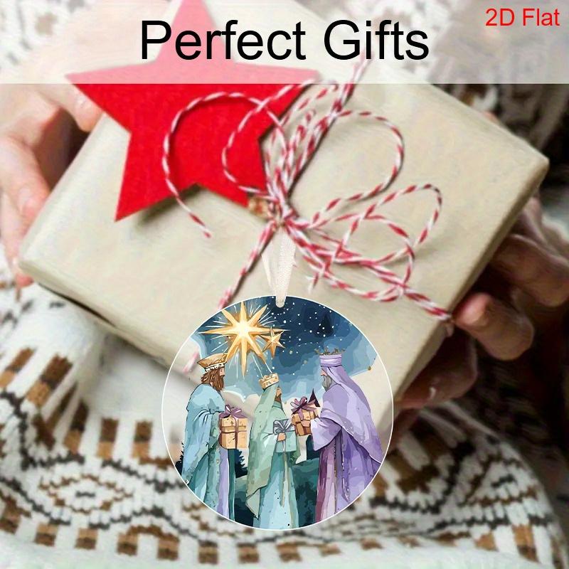 1pc Epiphany, Three Dynasties Saint  Acrylic Round-shaped Pendant, Party Holiday Decor, Home Decor, Window Pendant Decor, Decor Sign(No Electricity)
