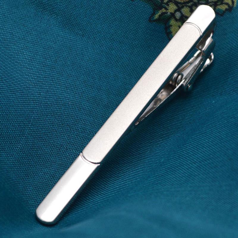 1Pc Silver Color Necktie Pin Tie Clip For Men Wedding Necktie Tie Clasp Clip