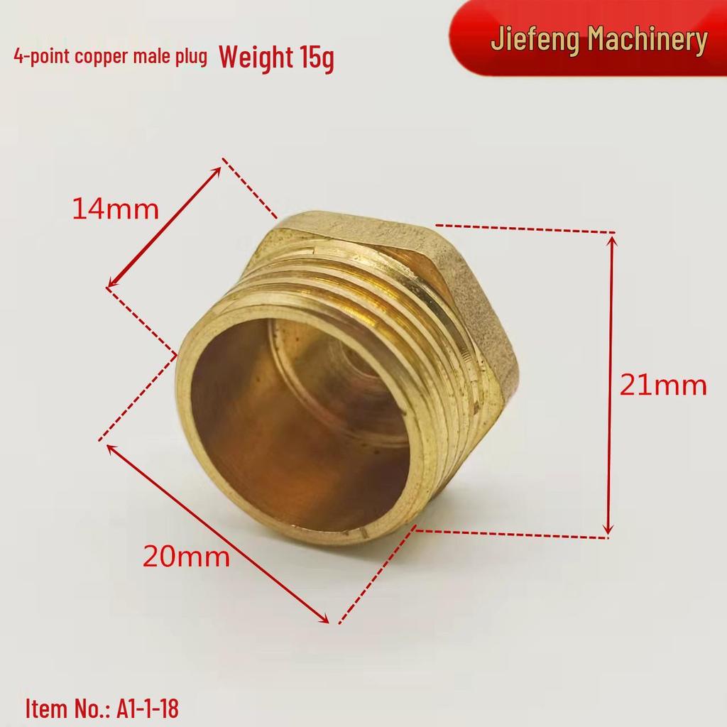4-Point Copper Male Elbow Tee Union with Internal/External Thread for Plumbing and Pipe Joint Accessories