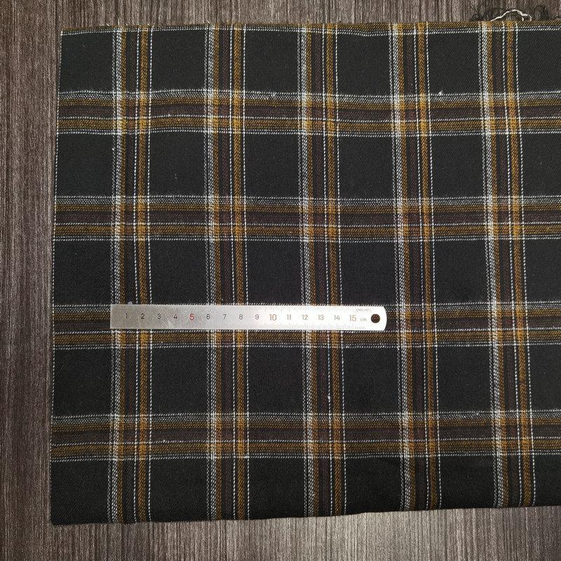 Spot Color-Woven Plaid Jacquard Fabric for Children's Autumn/Winter Brushed Polyester-Cotton Shirts