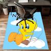 Custom Tweety Mat Personalized Name, Polyester Washable Indoor Entryway Rug, Gift for Christmas, Easter, Thanksgiving Day