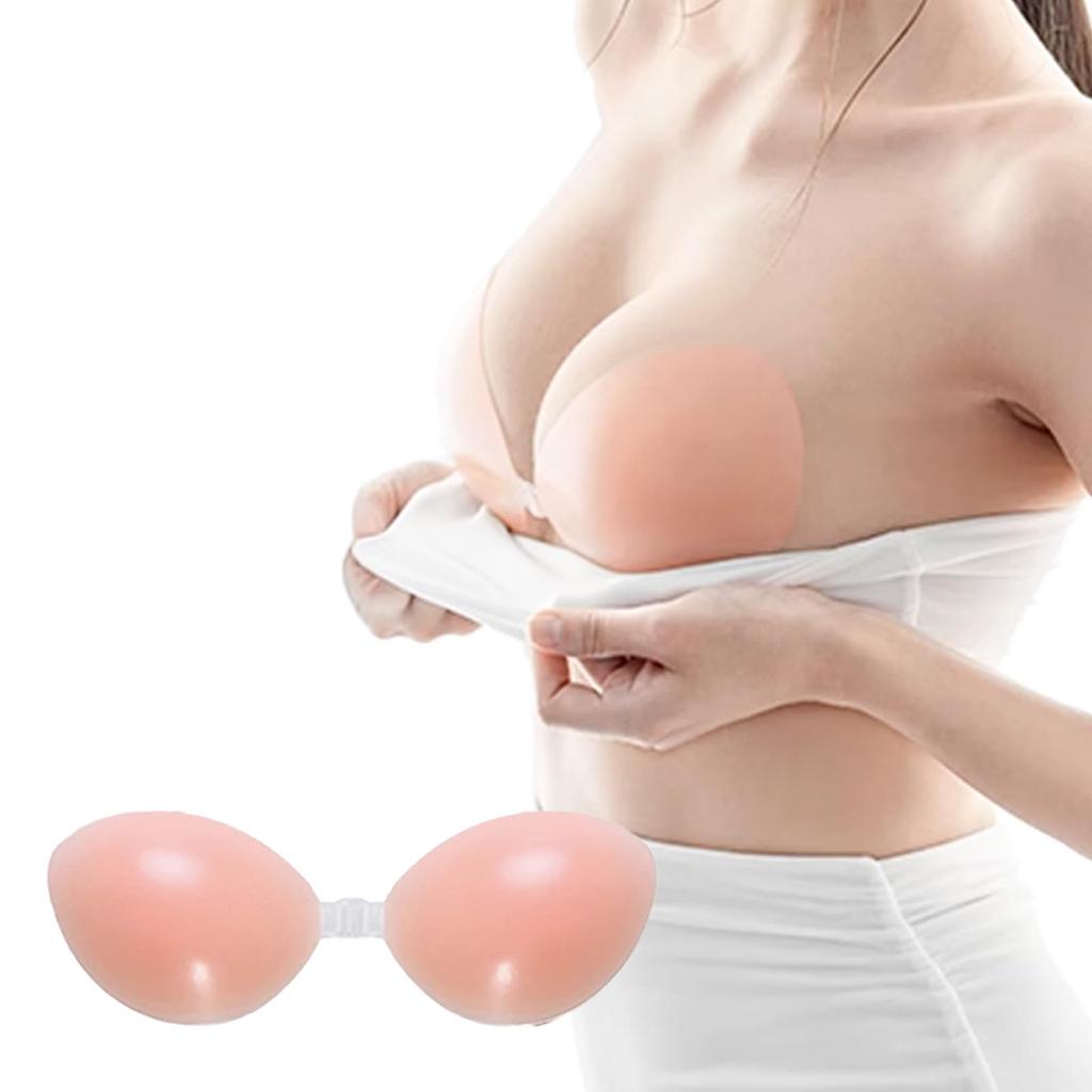 Strong adhesive silicone bra for beginners in place and enhances NuBra cleavage stays bra pads 5 times bust for bridal [ELMA] [Stays bust] makeup,
