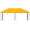 Pavilion with Side Walls 6 X 3 M Yellow Polyester and Steel 190 G M²