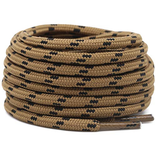 2 Pairs Work Boots Shoe Laces Diameter 4.5mm Heavy Duty Hiking Shoelaces for Men Women Round German Training Shoelace