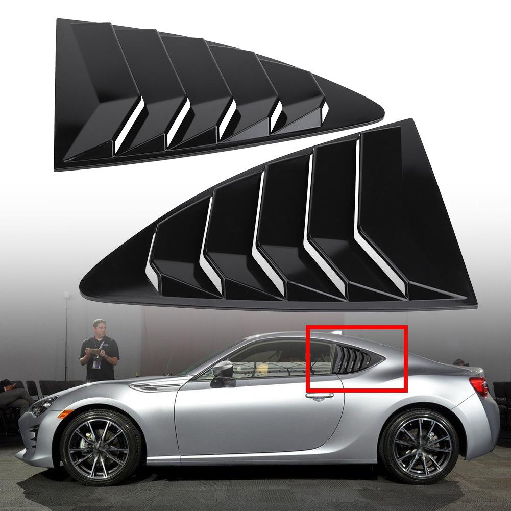 1 Paar Zijraam Louver Ventilatiekap Sierlijst voor 86CelsiusScion FR S 13-18 Zwart