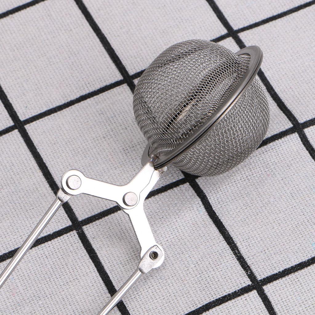 Mesh Strainer Snap Ball Loose Leaf Tea Infuser Stainless Steel Secure Locking