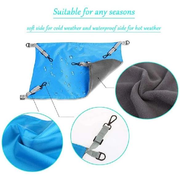 Pet Hammock, Cat and Dog Hanging Bed, Winter Pet Sleeping Pad, Thickened Iron Cage, Warm Hanging Bed