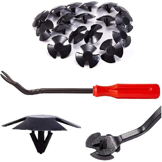 FEBRYTOLD Hood Ulation Retainer Clips - 40 Pcs Hood Ulation Retainers For Jeep Chrysler Dodge Ram Replace OEM 4878883AA LH LHS Nylon Clip With 1 Pcs 40Pcs