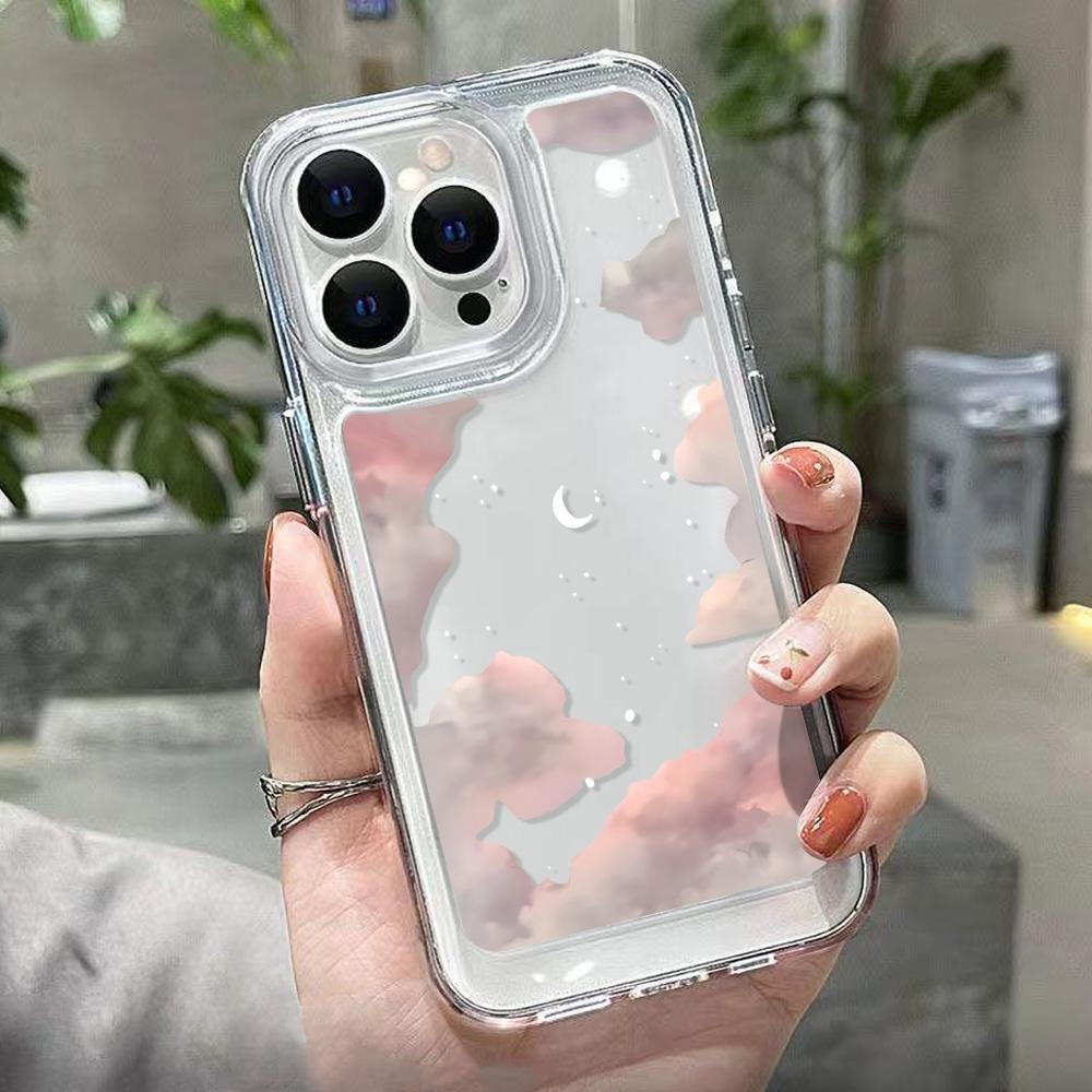 Silikonové pouzdro pro iPhone 15 Pro, transparentní, s motivem olejomalby, pro iPhone 13, iPhone 14, 12, 11 Pro Max, XR XS, X 7, 8, SE