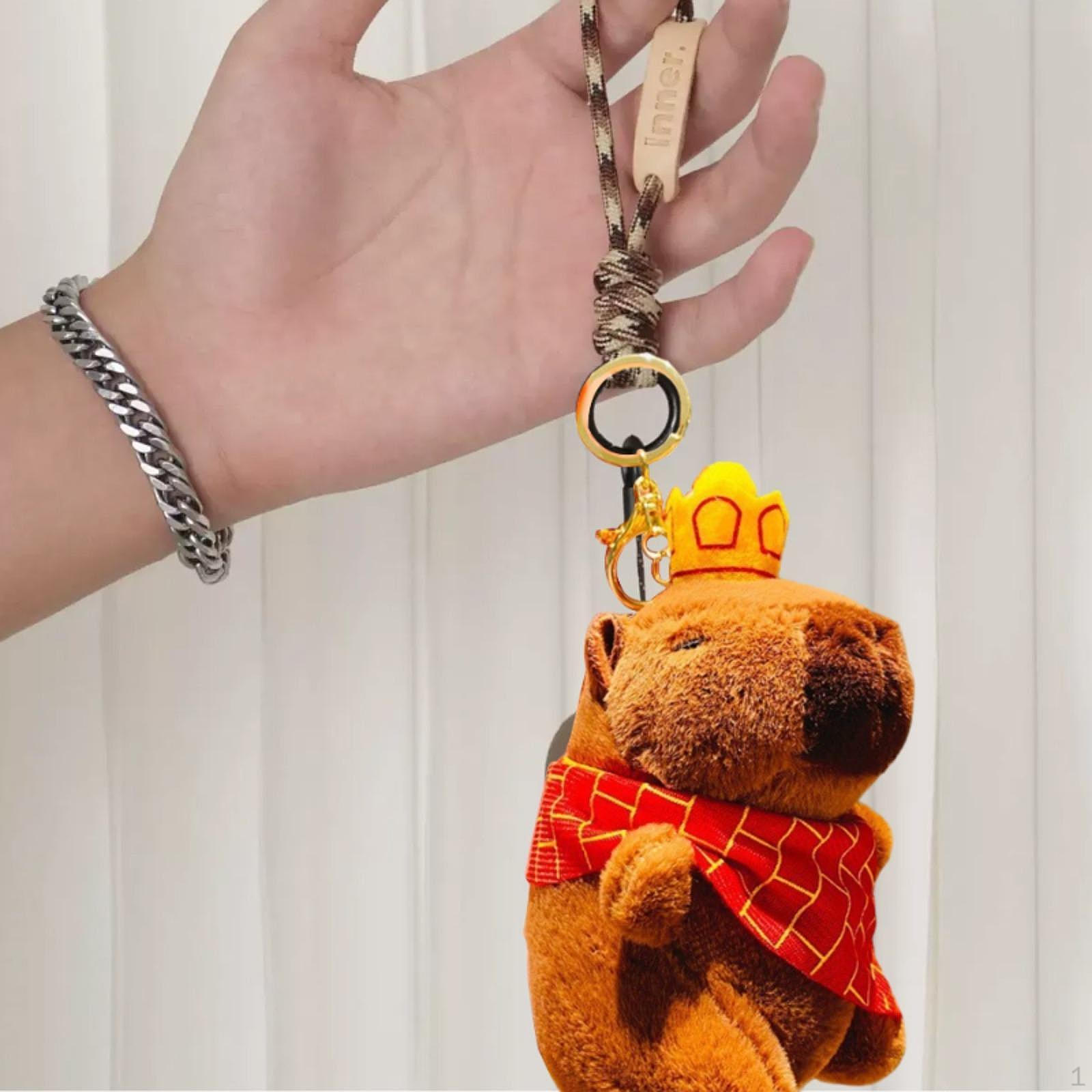 

Капибара плюшевая игрушка брелок автомобиль подарок уникальная женская сумка аксессуары сумка брелок with hat