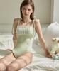 VIKINI VENDER Petit Lace Ribbon Monokini - Mint