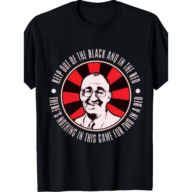 B-Ullseye UNOFFICIAL JIM BOWEN DARTS RED BLACK TELEVISION PROGRAM T-SHIRT FOR MEN AND WOMEN S чёрный