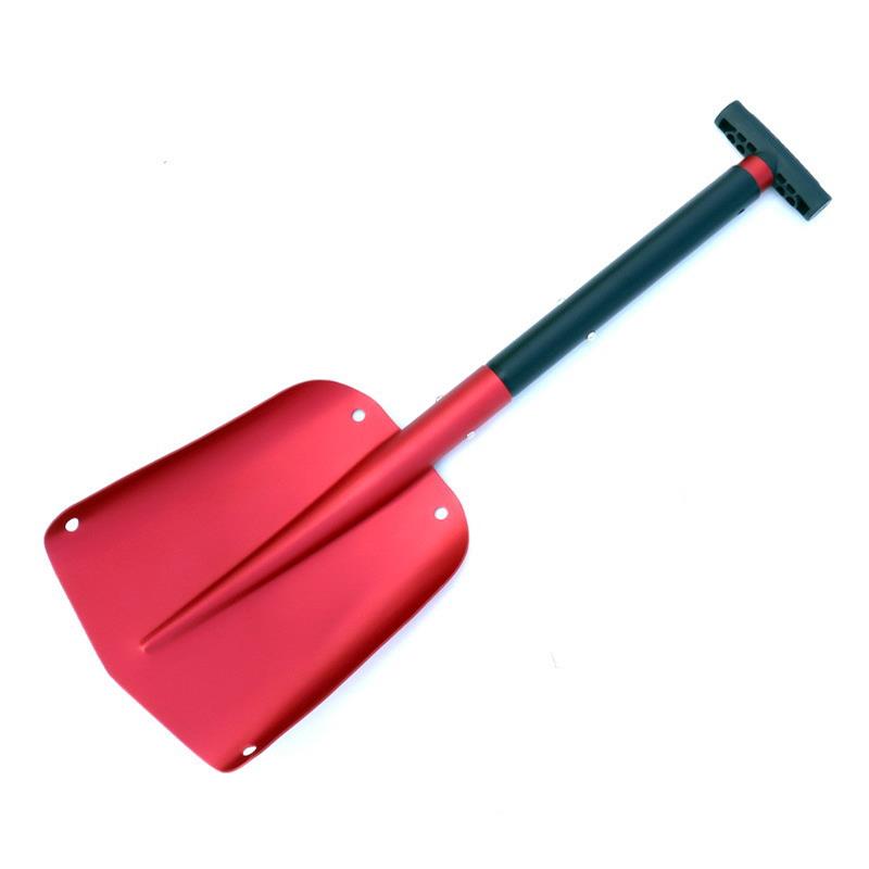 

Лопата из алюминиевого сплава для автомобиля, внедорожная, маленькая, складная лопата для снега, дорожные инструменты для автомобиля с красный