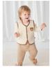 Jingqi Quilted Sleeveless Warm Vest for Newborns - Boys and Girls, Spring & Autumn Season