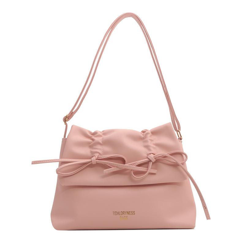 

Повсякденна сумка з м’яким обличчям великої місткості жіноча нова універсальна сумка в іноземному стилі 2024 р. модна сумка під пахви через плече рожевий