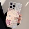 Fashion Bling Glitter Coloful Lucky Star Phone Case For iPhone 11 12 13 14 15 16 17 Pro Max Protection Cover