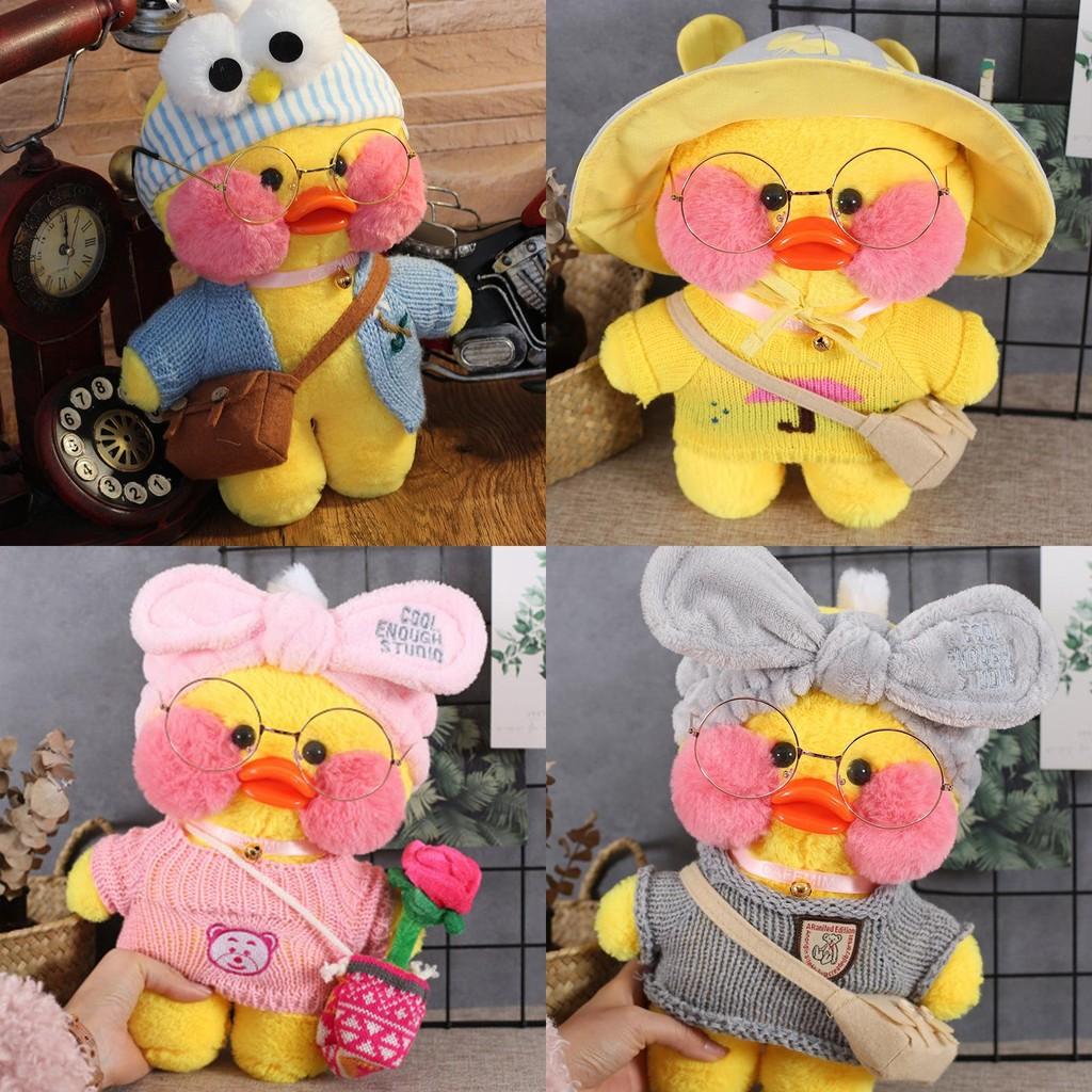 Charming 12"/30cm Lalafanfan Cafe Mimi Yellow Duck Costume Plush Toy For Kids