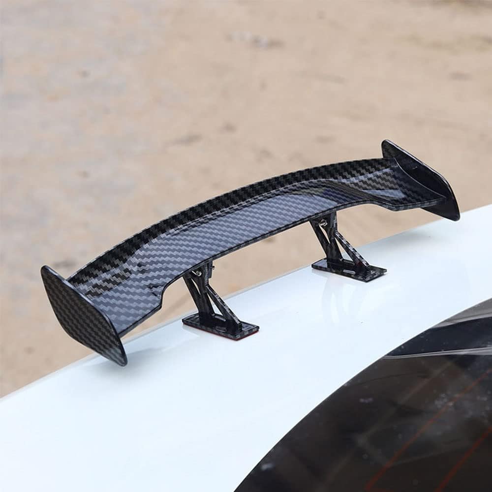 Cars Universal Mini Tiny Trunk Spoiler Auto Exteriores Rear Tail Wings ,9.8inch,Carbon Fiber,1pcs
