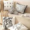Minimalist Ins Style Pillows, Cushions, Pillowcases, Light Plush Living Room Bedside Decorations, Pillowcases (Without Pillow Core)
