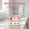 Transparent Multi Functional Makeup Bag Cartoon Pattern Drawstring Storage Pouch for Holiday Business Trips