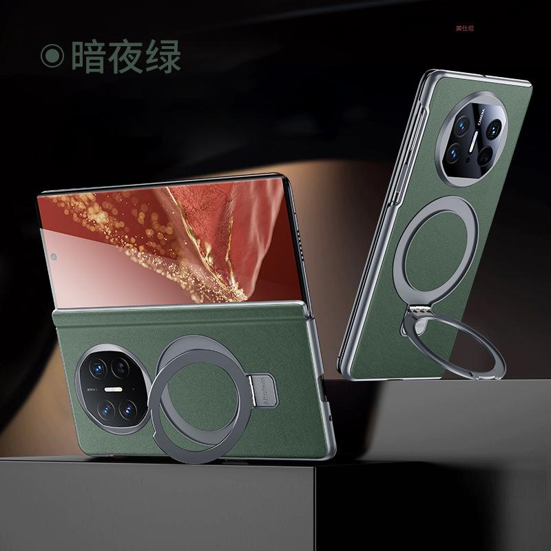 Applicable to Huawei matex6 mobile phone case flip fulcrum bracket magnetic plating X6 Napa pattern business men's leather case