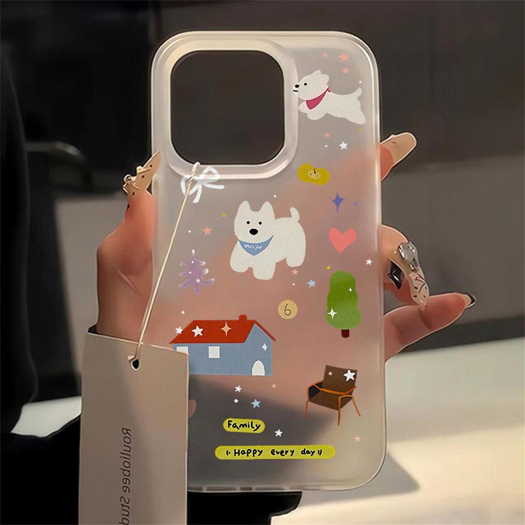 Uroczy Pies Kreskówkowy Szczeniak Etui na Telefon Dla iPhone 13 Etui iPhone 11 12 14 15 Pro Max 13 12 Mini 15 Plus Przezroczysta Pokrowiec Miękka Funda