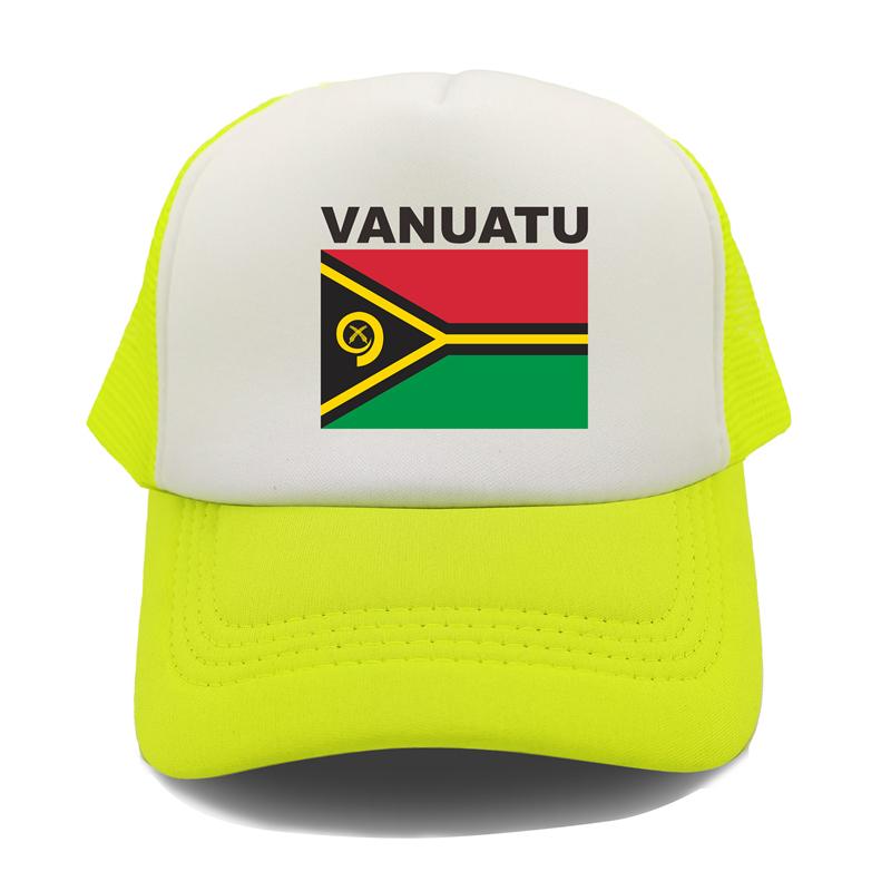 Vanuatu Trucker Cap Summer Unisex Cool Country Flag Hat Baseball Caps Unisex Outdoor Mesh Net Caps