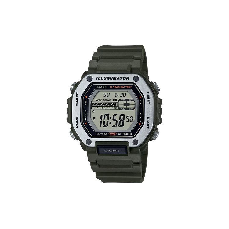 Casio Quartz Watch Resin Strap Green Dial MWD-110H-3AV Men watches MWD-110H-3AV Army Green Strap