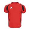 Heat.Rdy Color Block Striped Logo Casual Sports Short Sleeve Football Shirt Unisex Tops Red JW9910