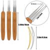 5Pcs Dreadlock Crochet Hook Tool Kit for DIY Braiding Hair Dreadlocks Needle Weaving Crochet Hair Styling Craft Knit Tools