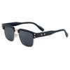 Men Luxury Vintage Punk Metal Sunglasses UV400 Protection Square Frame Fashion Outdoor Driving Shades Classic Brand